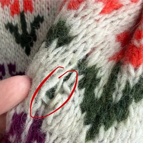 NWT Free People Frills Sweater Cottagecore Bohemian Floral Boho Collar Medium - Picture 9 of 9